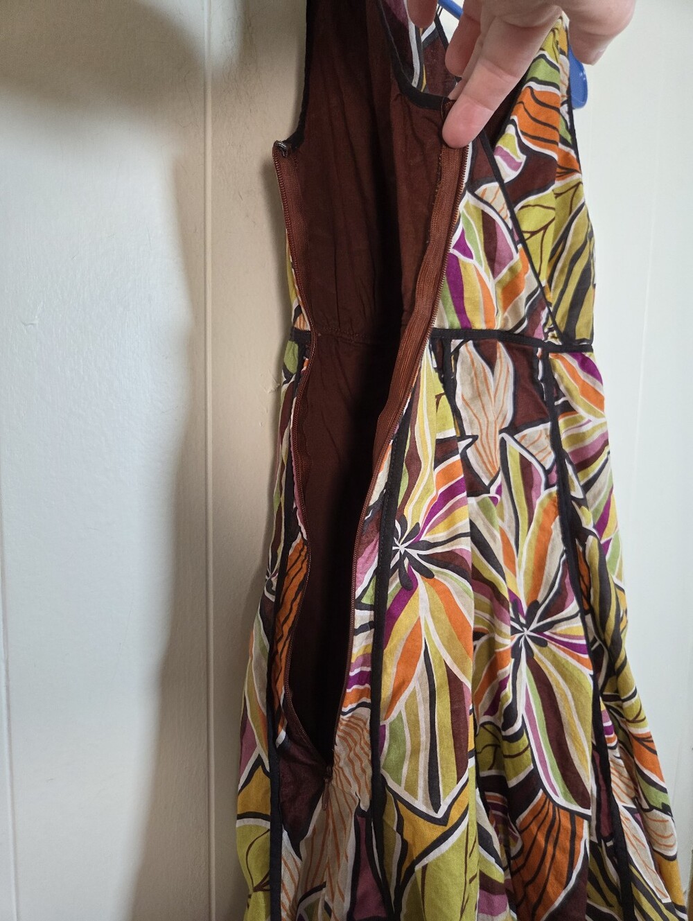 Vtg Y2k Spense Tropical Surplice V Neck Strapless Dress Size 4 Fit N Flare - Picture 11 of 15